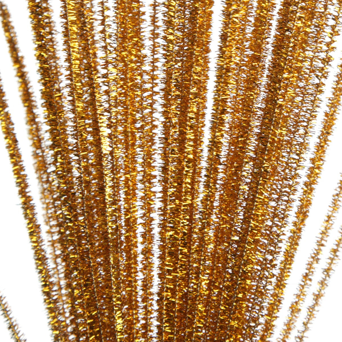 Gold Tinsel Chenille Stem Pipe Cleaners Pack of 50 Zoom In Detail