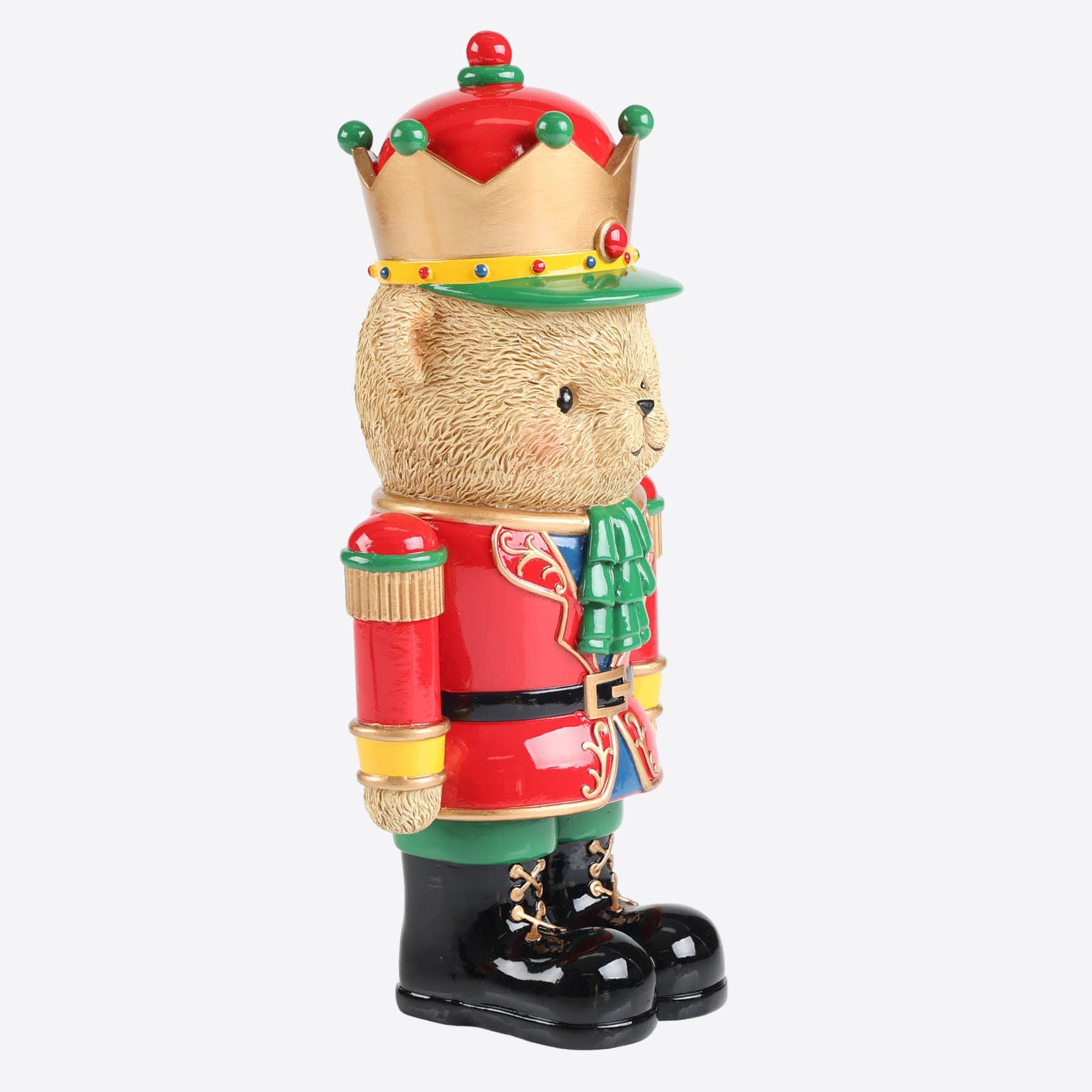 Gold Whimsical Crown Christmas Bear Nutcracker Ornament -26cm