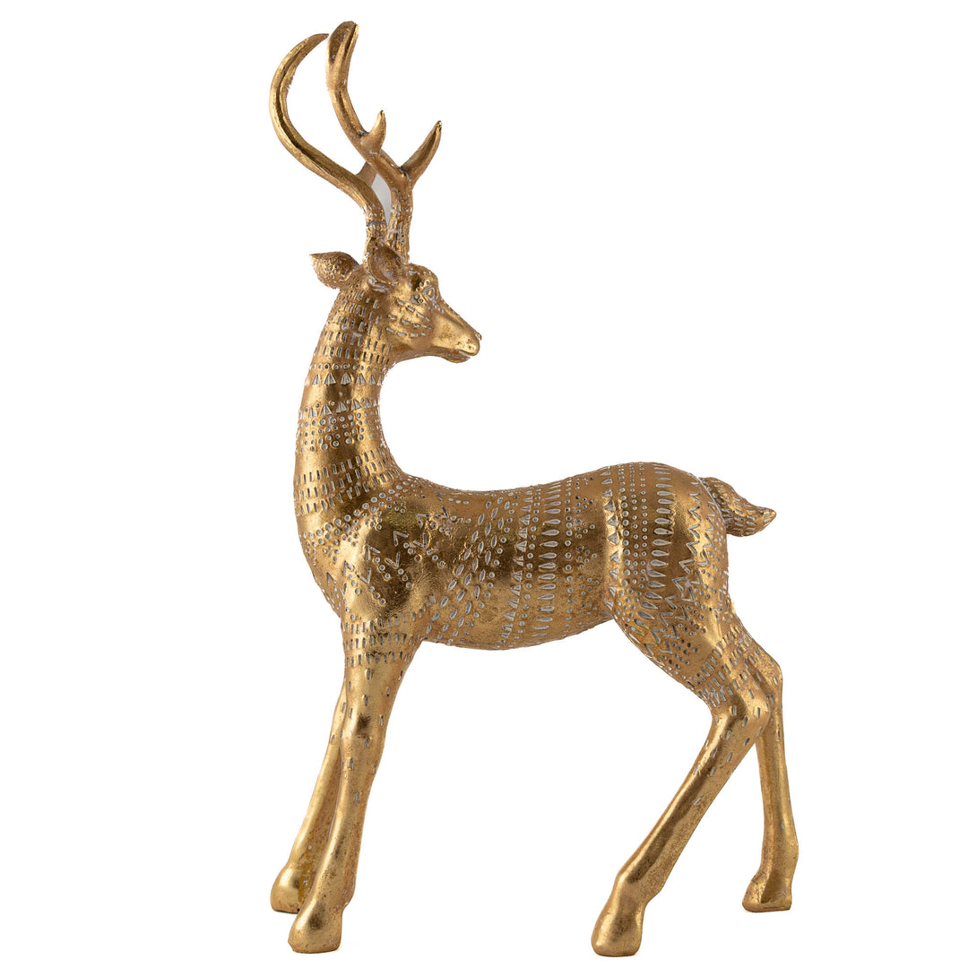 Golden Elegance Standing Deer 44cm(h)
