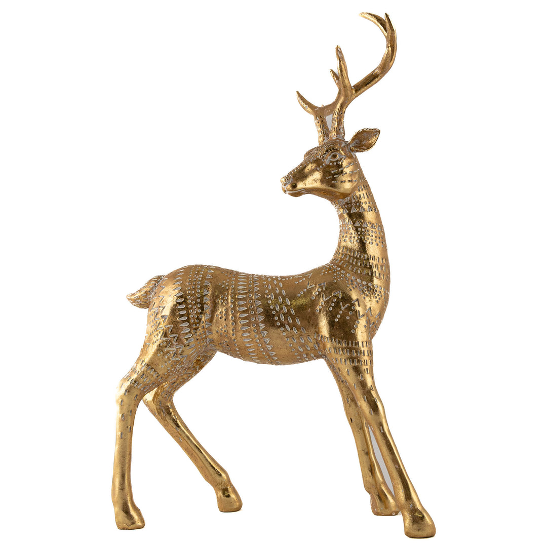 Golden Elegance Standing Deer 44cm(h)