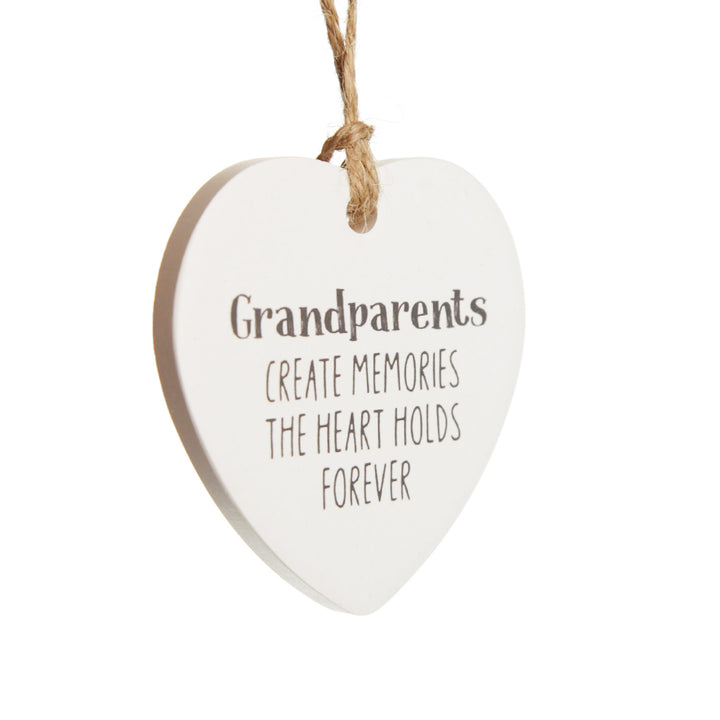 Grandparents Hanging Heart Gift Tag