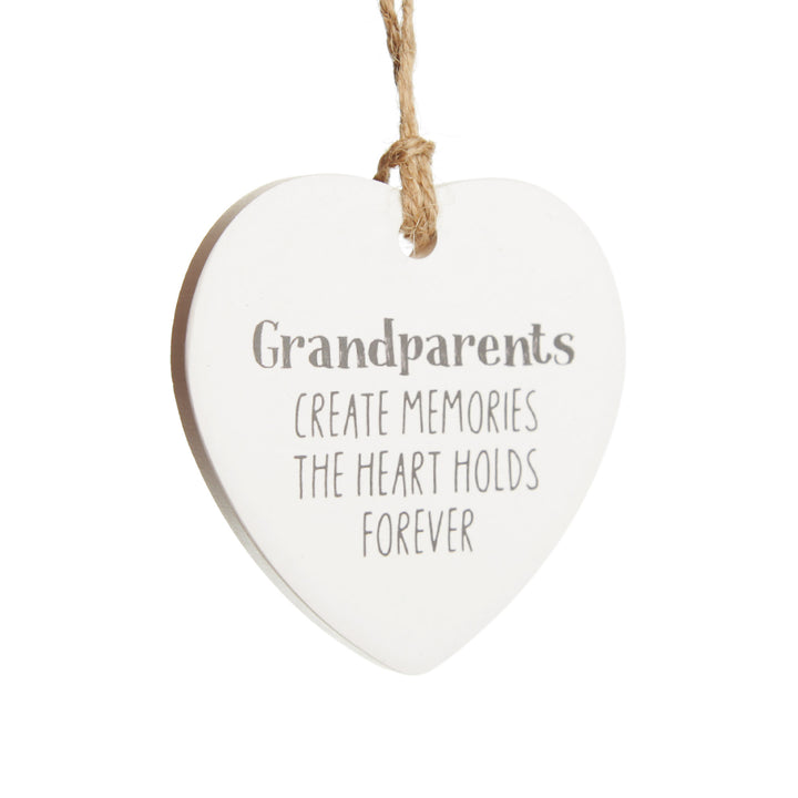 Grandparents Hanging Heart Gift Tag