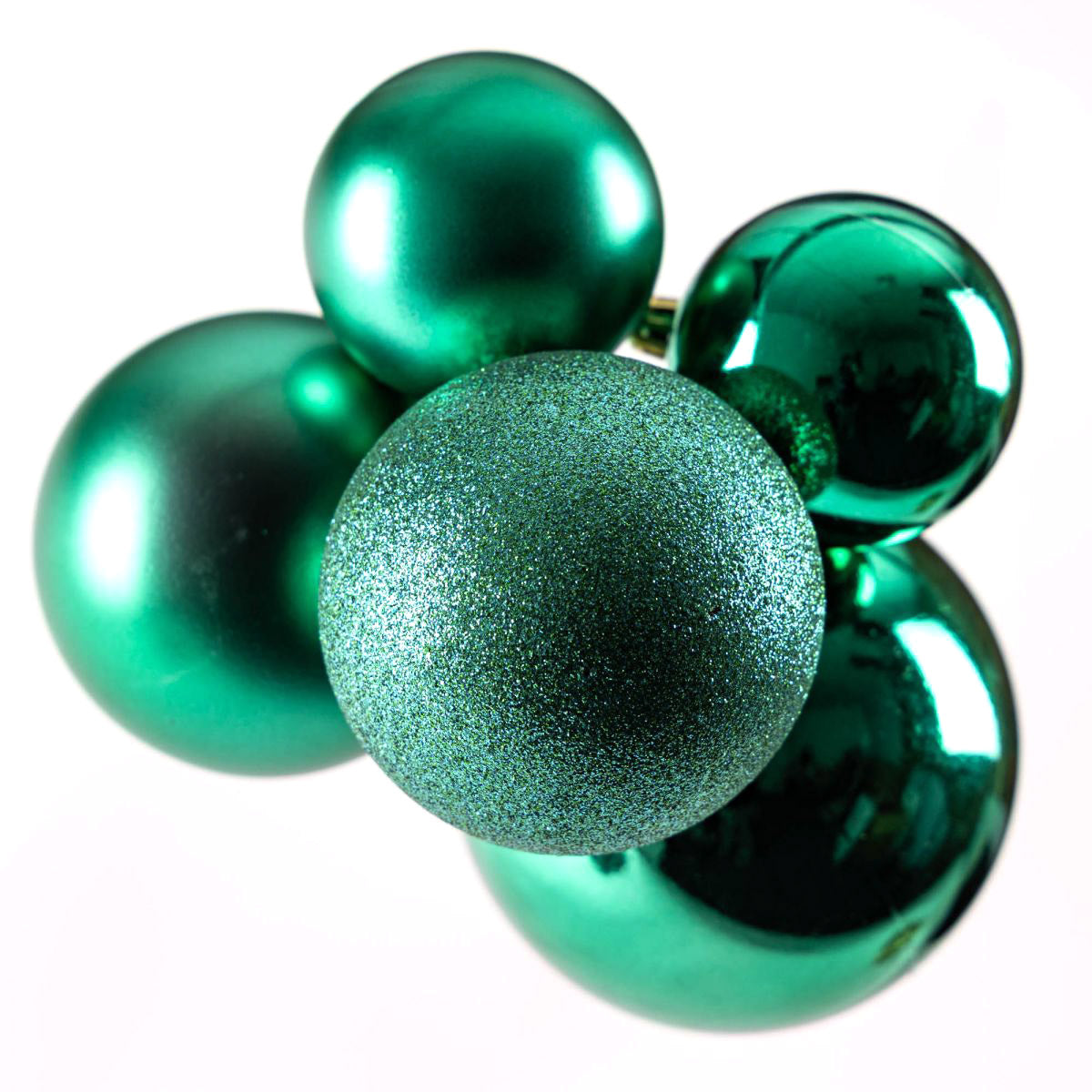 Green 5 Bauble Cluster Hanging Decoration
