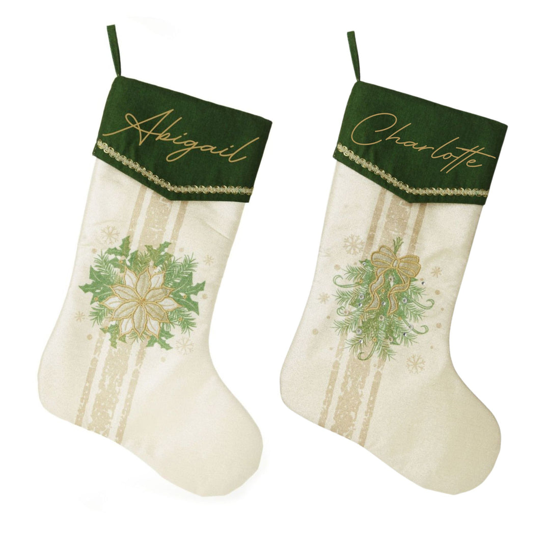 Green and Gold Christmas Stocking Bundle
