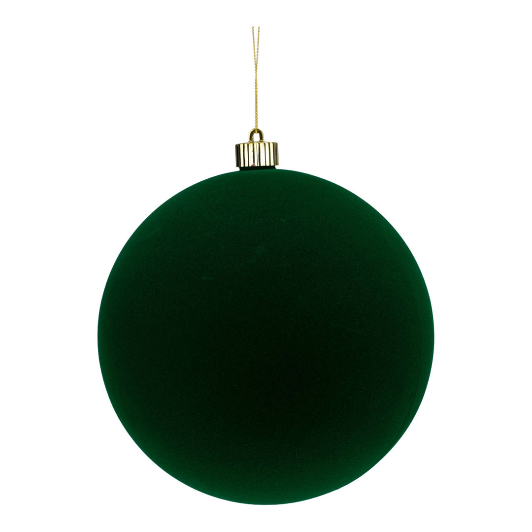 Green Flocked 20cm Bauble