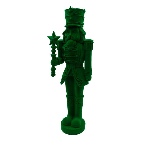Green Flocked Nutcracker - 60cm