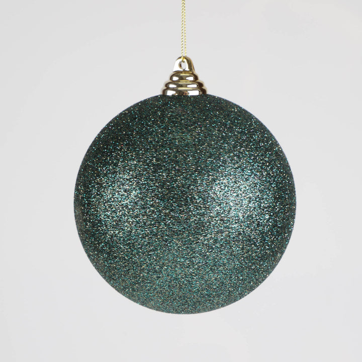 Green Glitter Shatterproof Bauble - 12cm