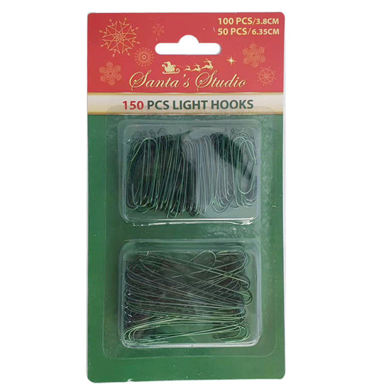 Green Light Hooks – 150 Pack (100 x 3.8cm, 50 x 6.35cm)