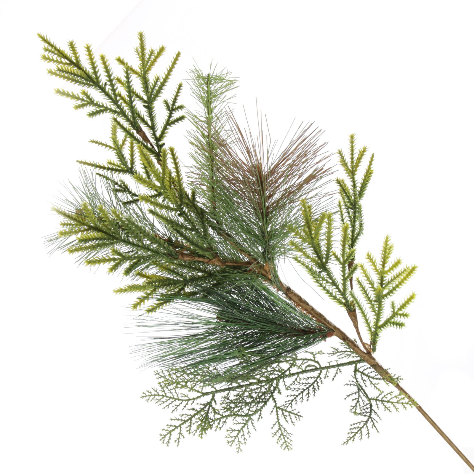 Green Mixed Leaf Christmas Spray