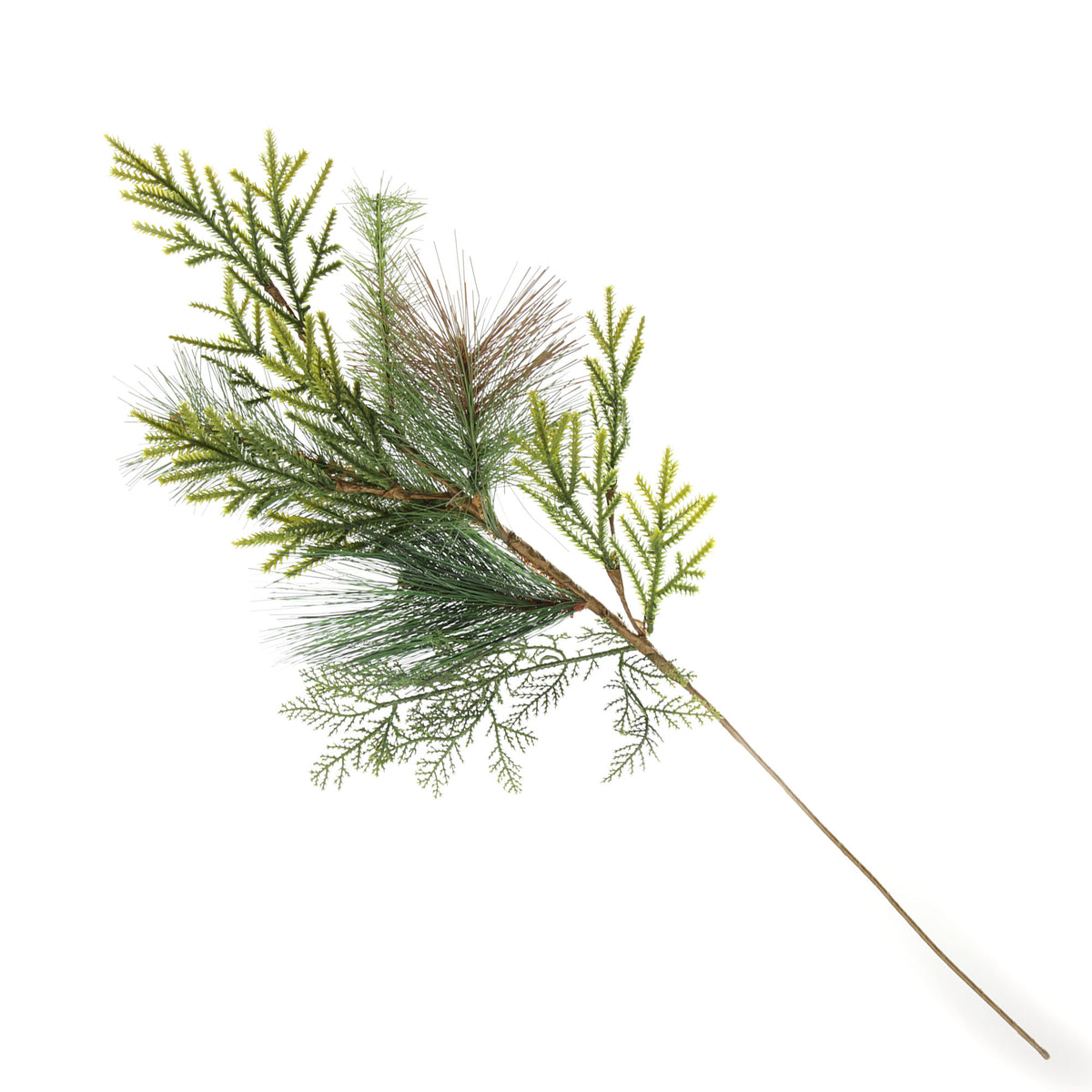 Green Mixed Leaf Christmas Spray