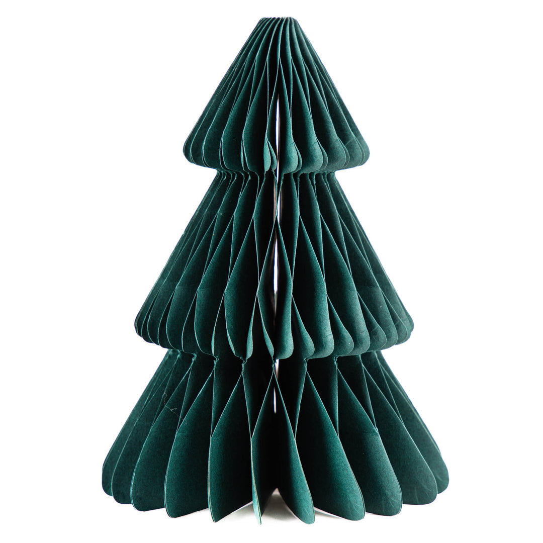 Green Honeycomb Paper Christmas Tree Small 15cm(h)