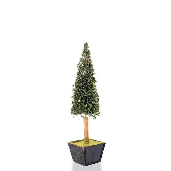 Green Sequin Bottle Brush Tree in Planter 