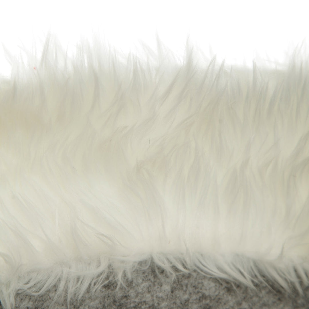 Grey and White Fur Tree Skirt