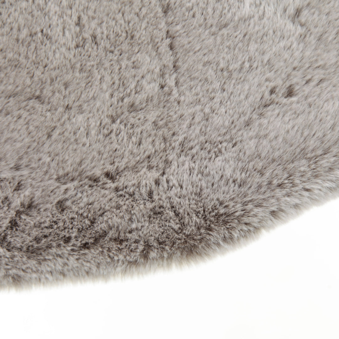 Grey Faux Fur Tree Skirt 