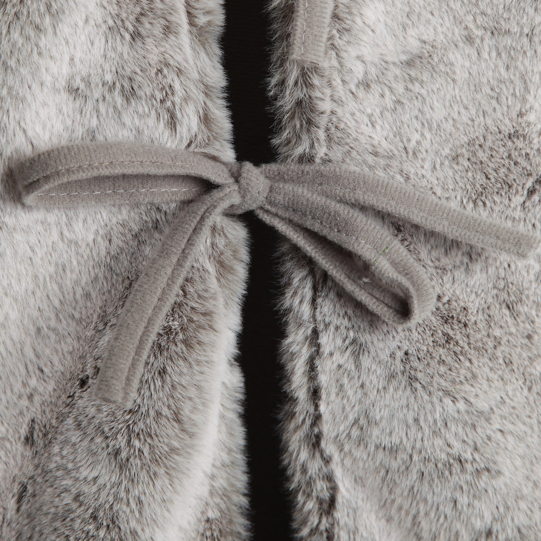 Grey Faux Fur Tree Skirt 