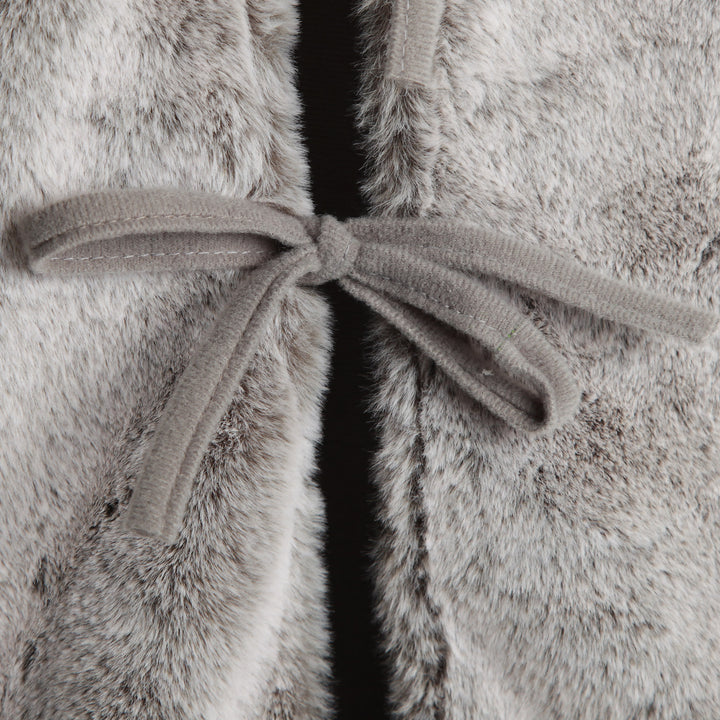 Grey Faux Fur Tree Skirt 