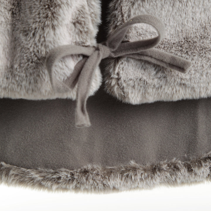Grey Faux Fur Tree Skirt 