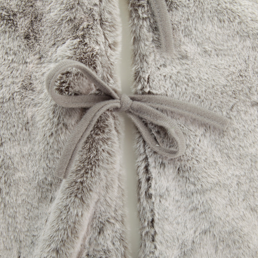 Grey Faux Fur Tree Skirt 