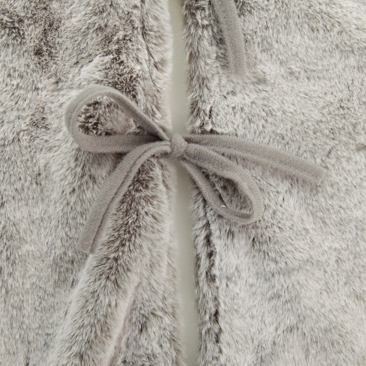 Grey Faux Fur Tree Skirt 
