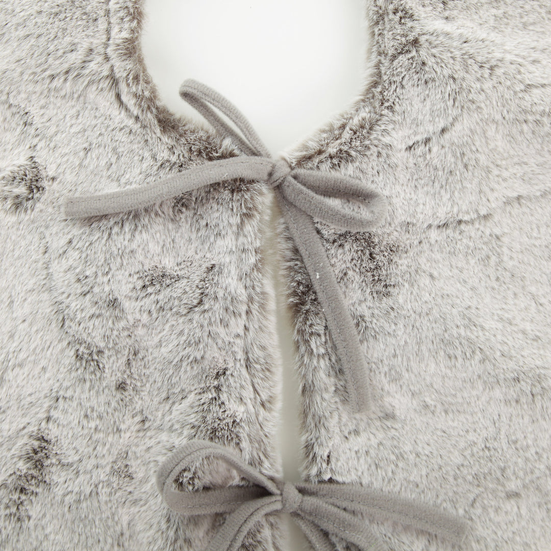 Grey Faux Fur Tree Skirt 