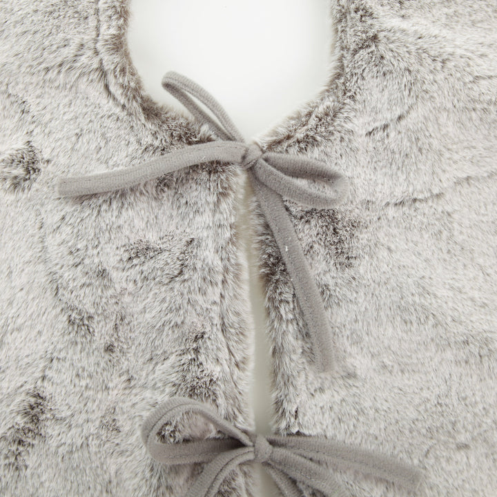 Grey Faux Fur Tree Skirt 