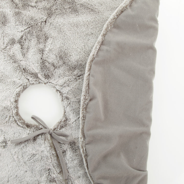 Grey Faux Fur Tree Skirt 