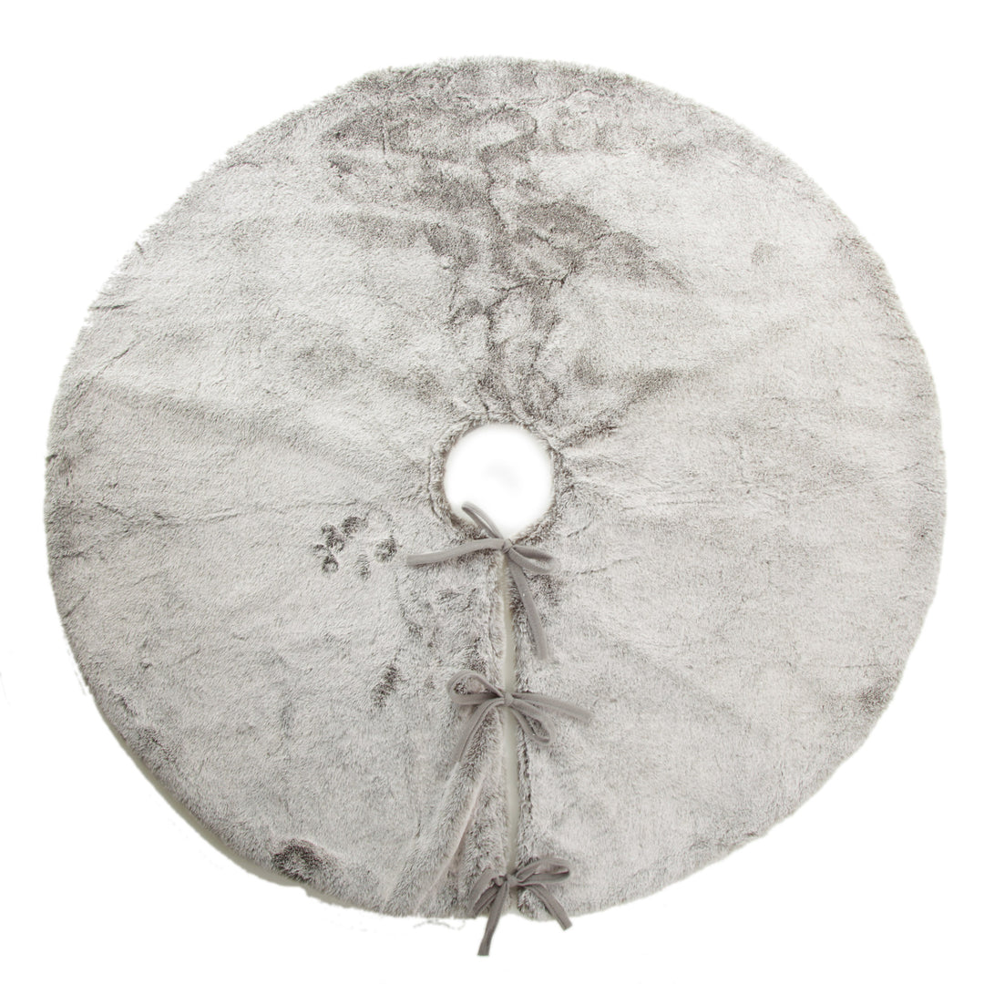 Grey Faux Fur Tree Skirt 