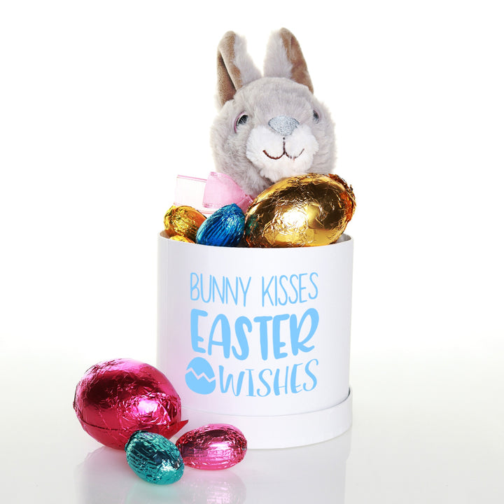 Grey Plush Bunny Small Easter Hamper