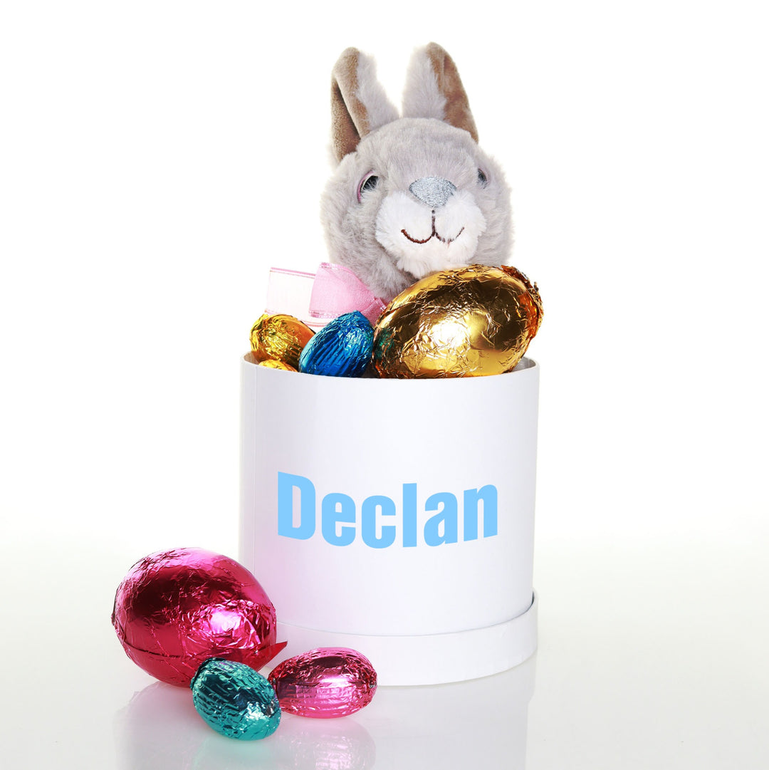 Grey Plush Bunny Small Easter Hamper