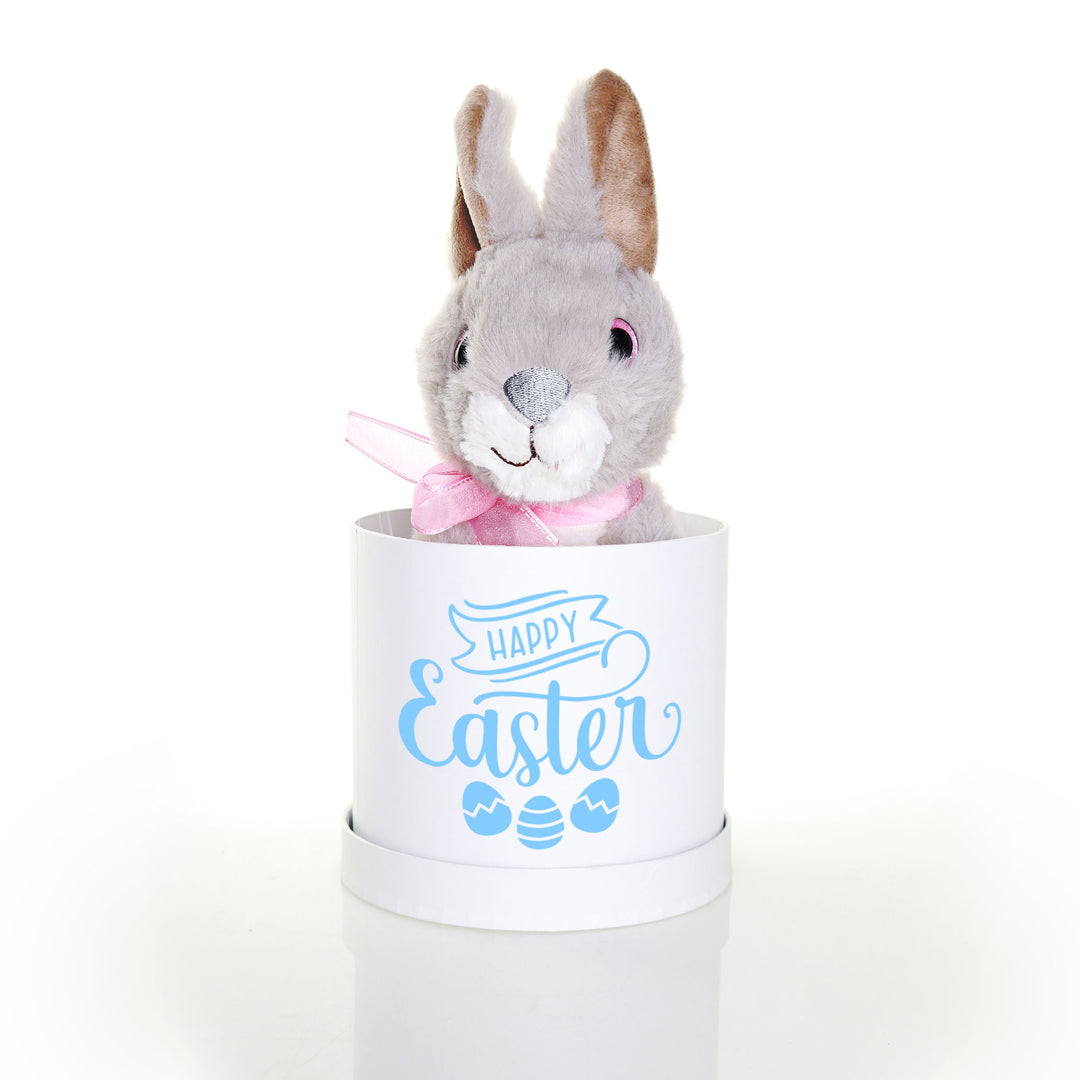 Grey Plush Bunny Small Easter Hamper