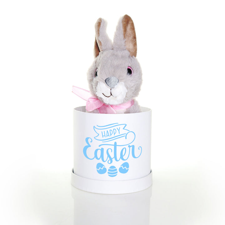Grey Plush Bunny Small Easter Hamper