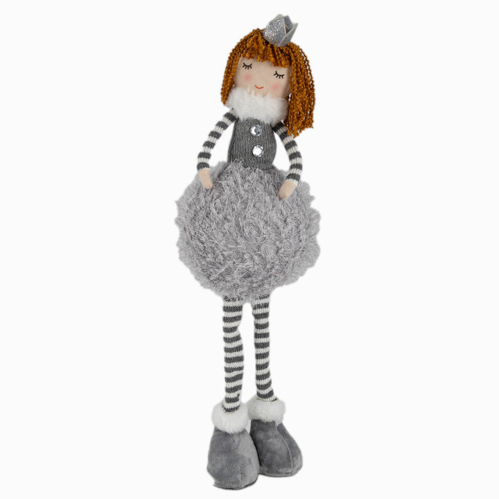Standing Grey Angel with Crown