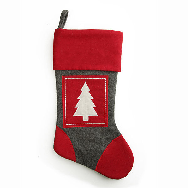 Grey Felt Tree Stocking