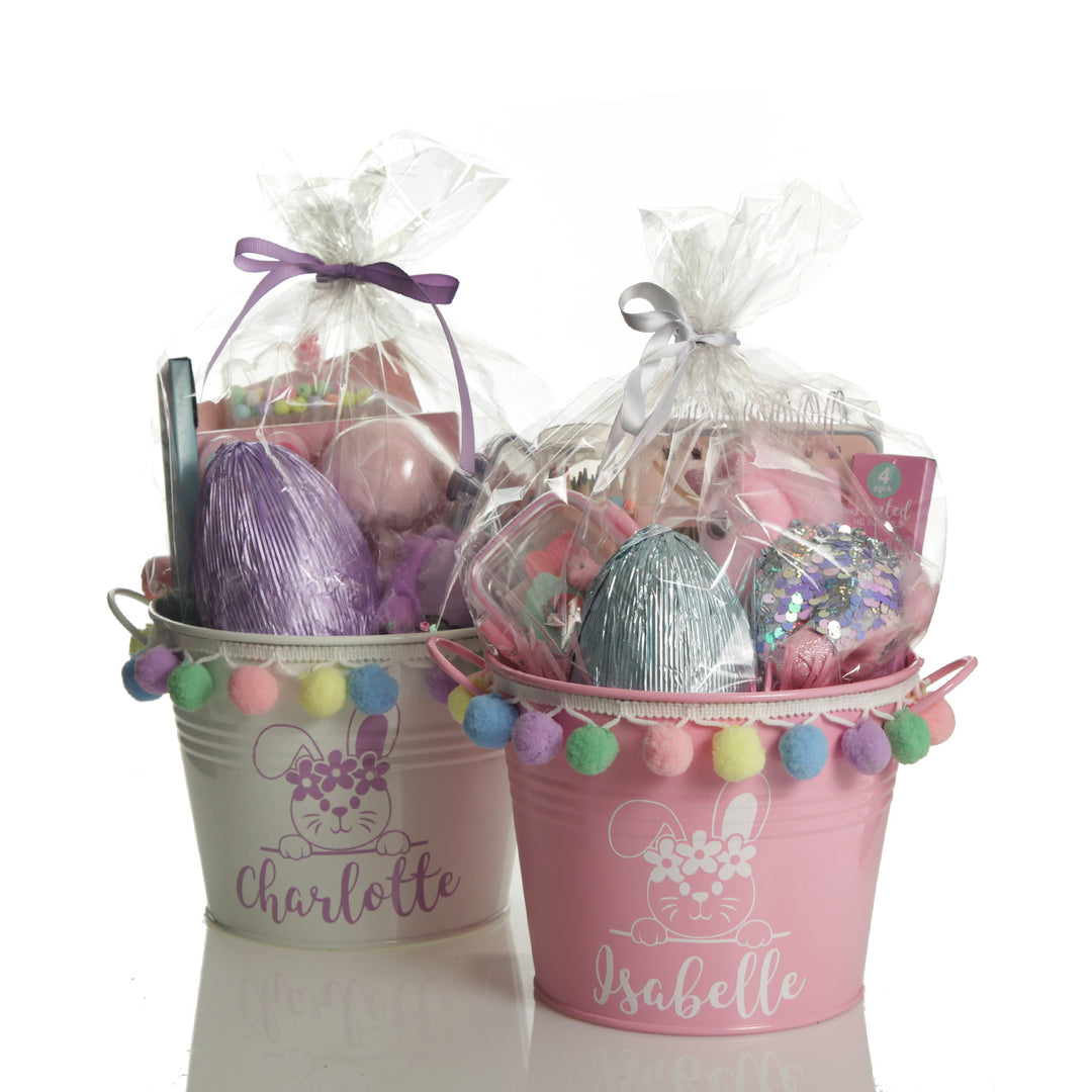 Personalised First Easter Hamper Bucket - Ears and Eggs