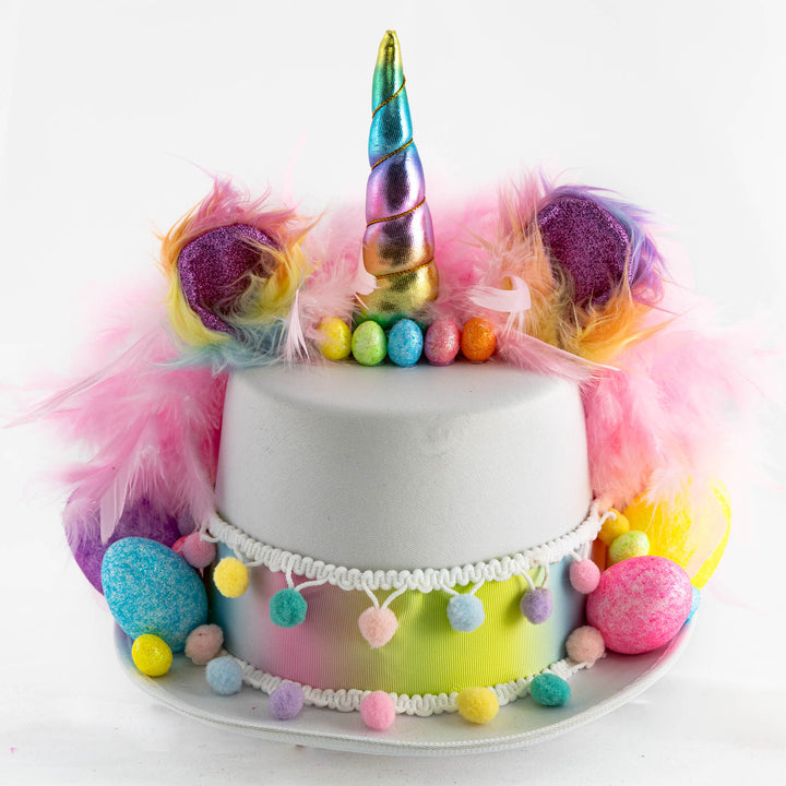 Handmade Pastel Rainbow Unicorn Eatser Hat
