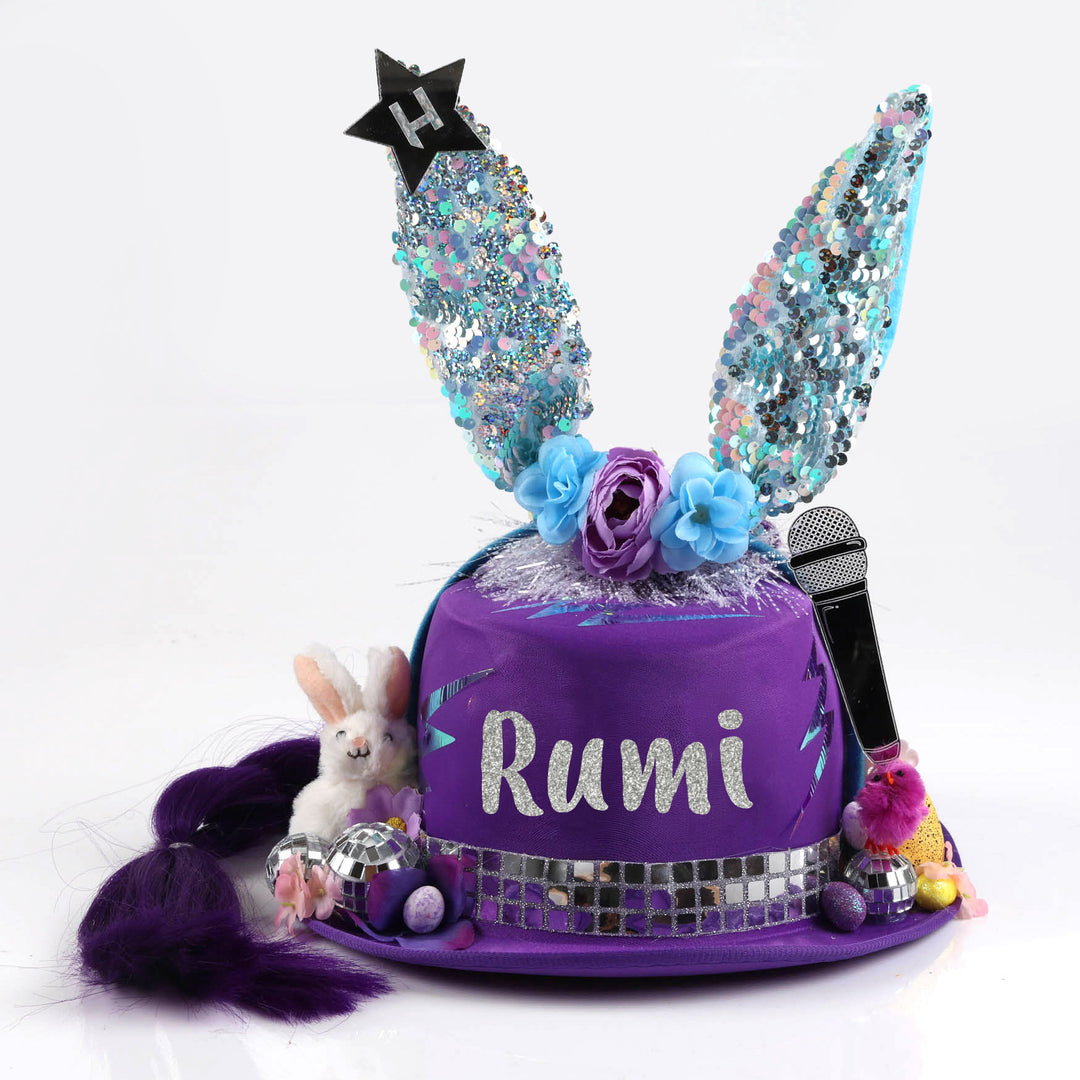 Handmade Purple Rumi Easter Hat 