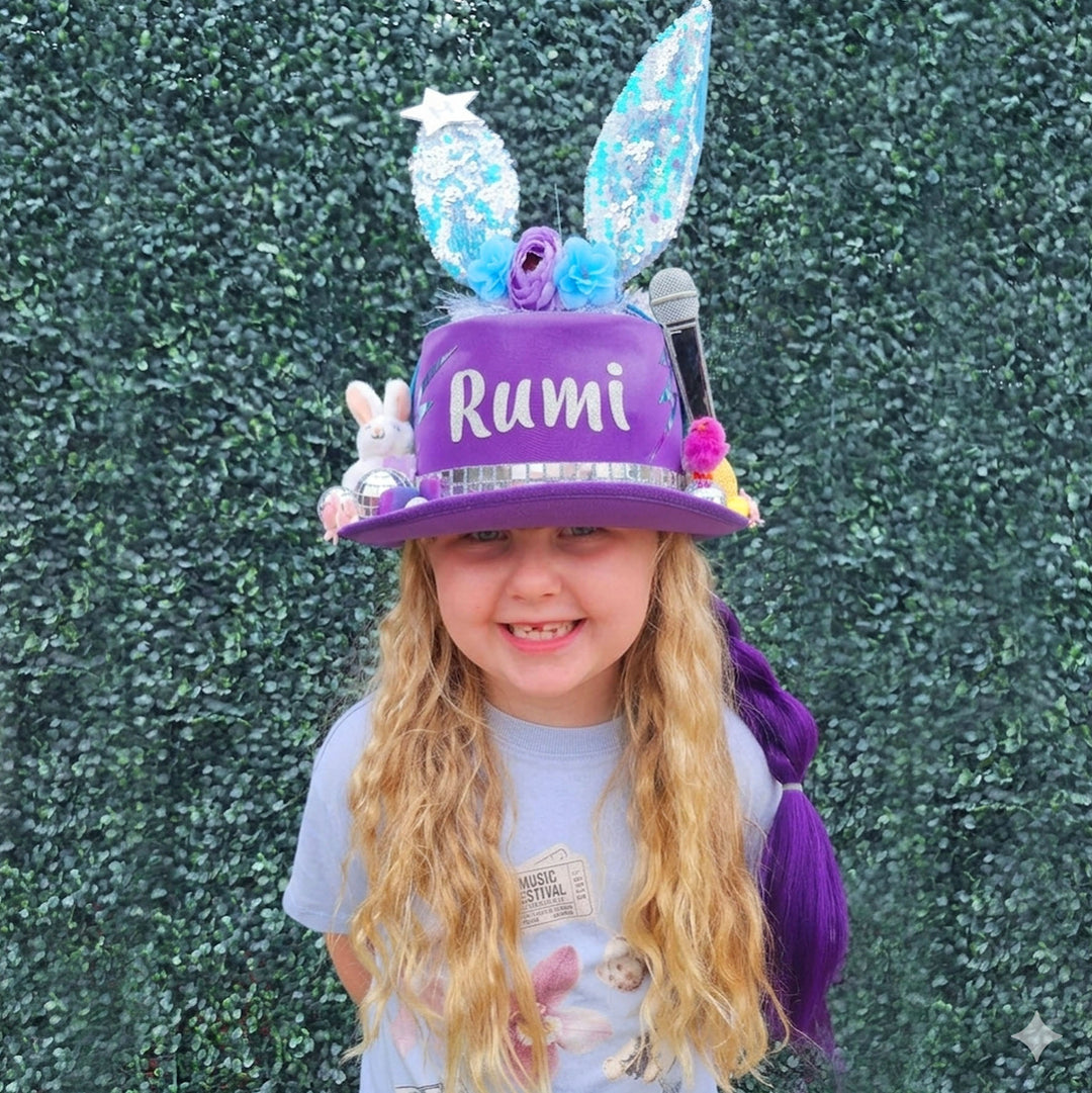 Handmade Purple Rumi Easter Hat 