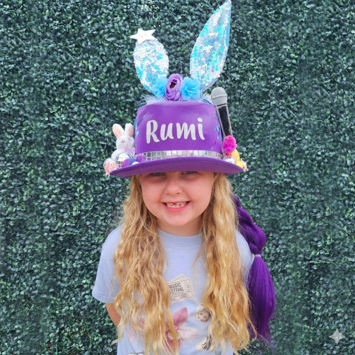 Handmade Purple Rumi Easter Hat 