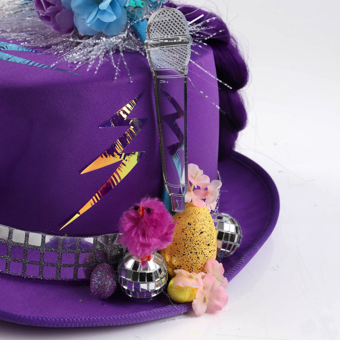 Handmade Purple Rumi Easter Hat 