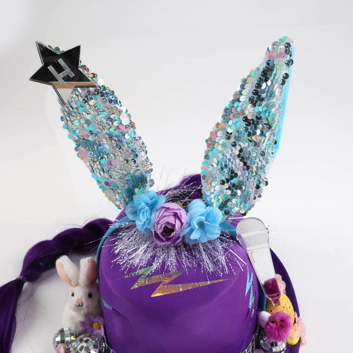 Handmade Purple Rumi Easter Hat 