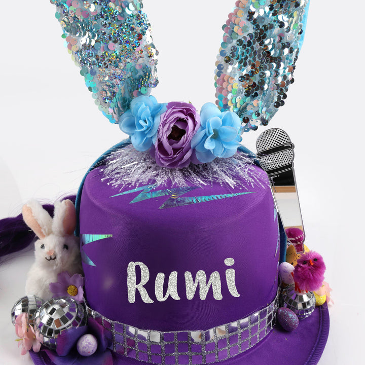 Handmade Purple Rumi Easter Hat 