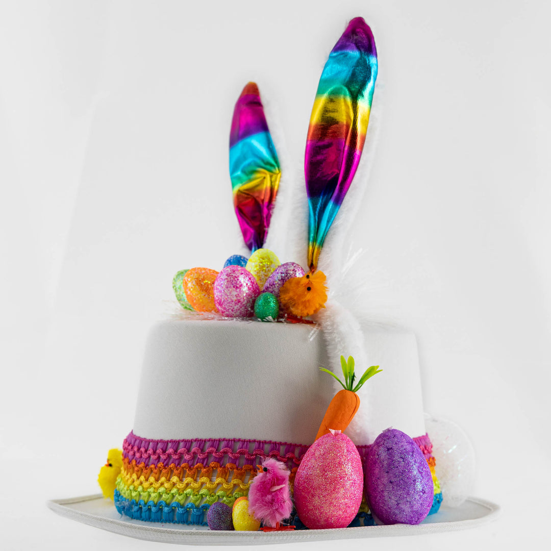 Handmade Rainbow Bunny Easter Hat