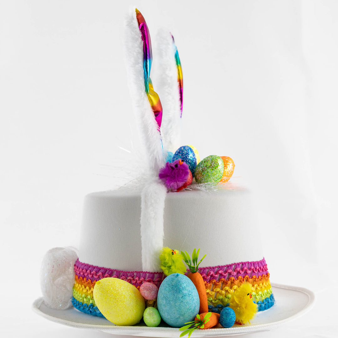 Handmade Rainbow Bunny Easter Hat