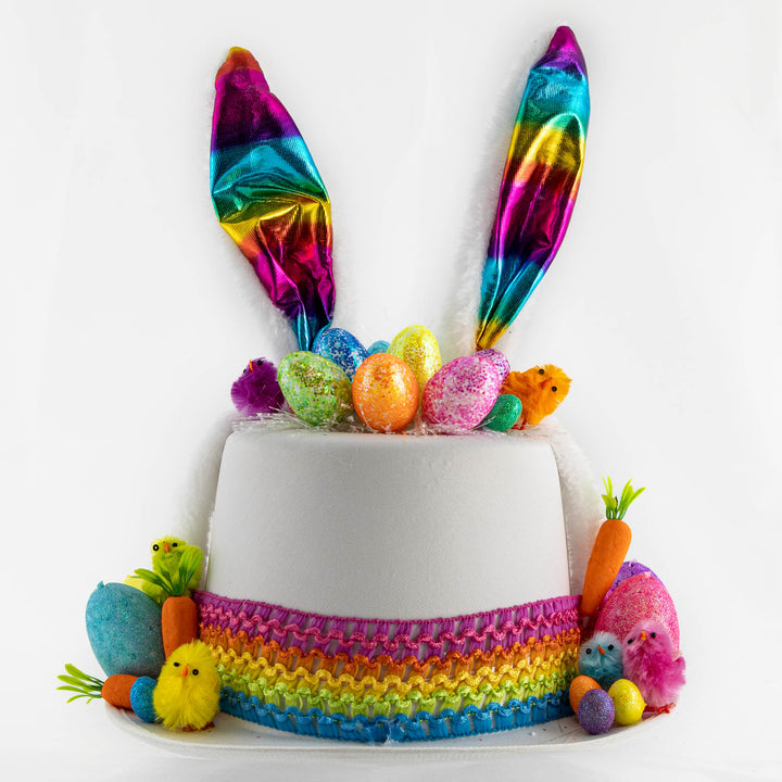 Handmade Rainbow Bunny Easter Hat