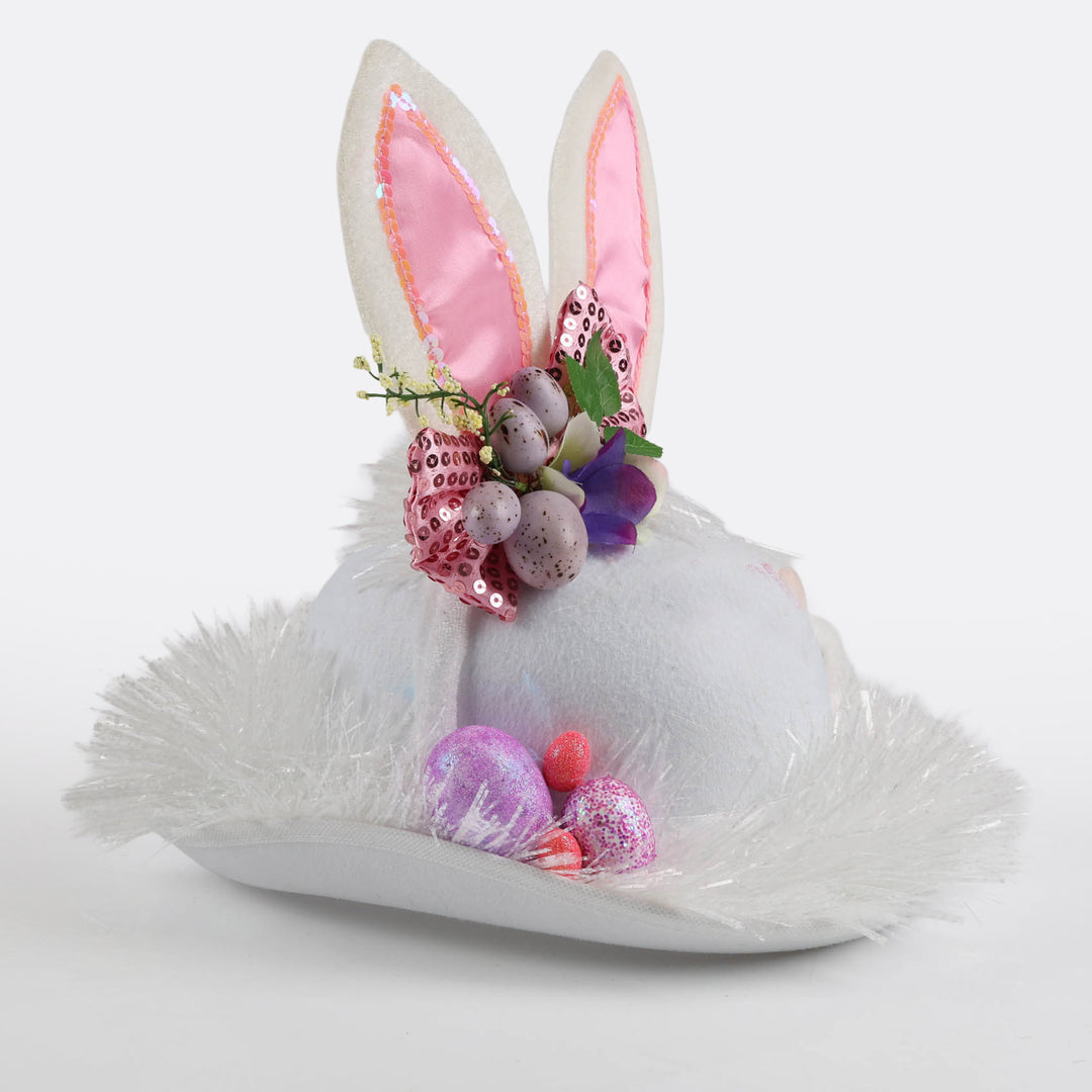 Handmade White Bunny Easter Hat