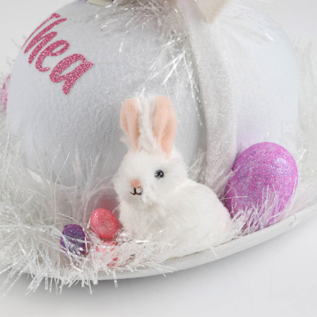 Handmade White Bunny Easter Hat