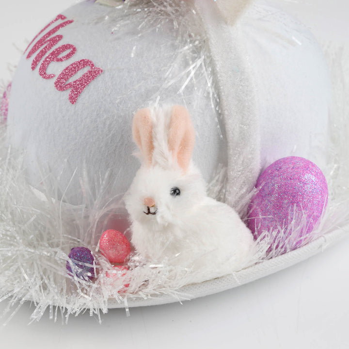 Handmade White Bunny Easter Hat