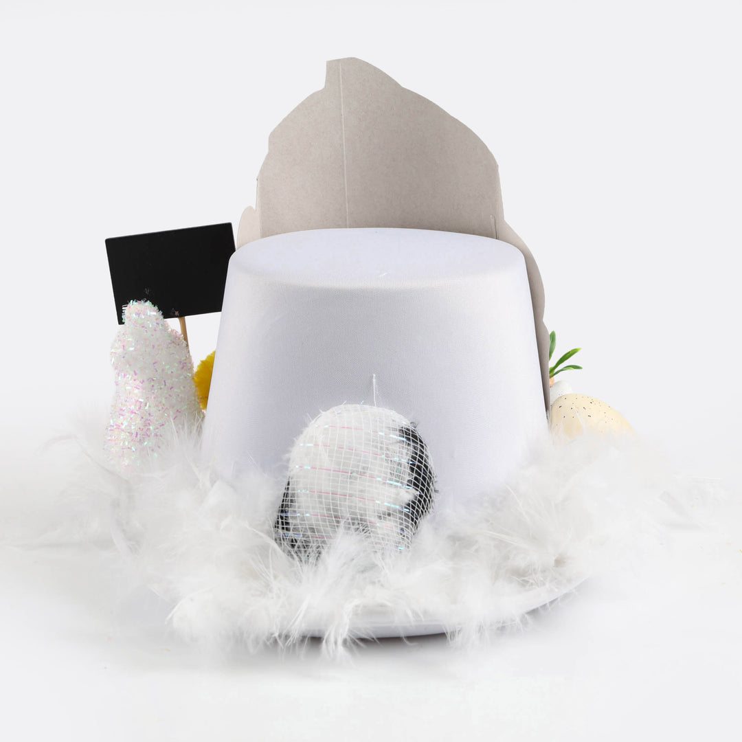 Handmade White Marshall Easter Hat