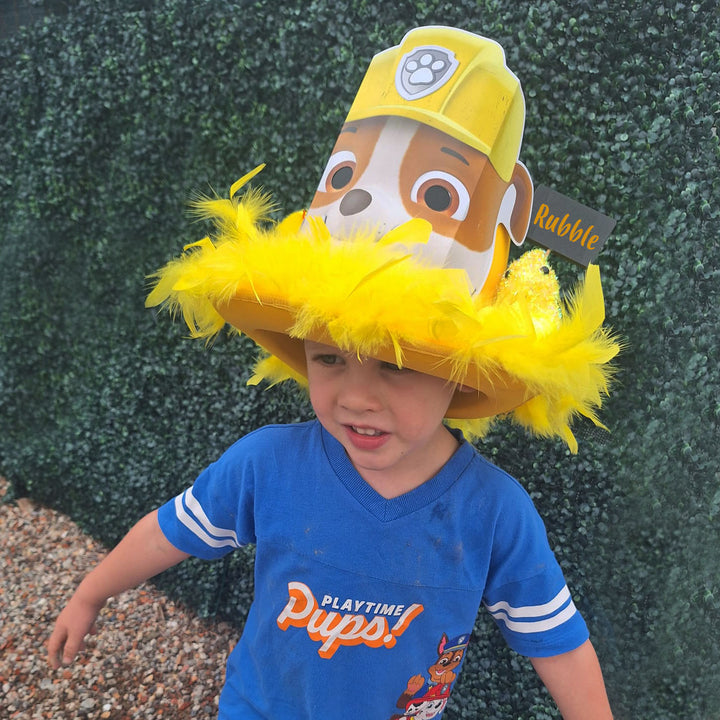 Handmade Yellow Rubble Easter Hat