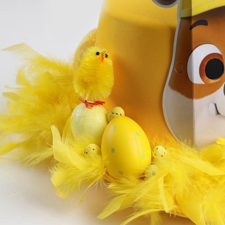 Handmade Yellow Rubble Easter Hat